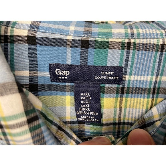 Gap Factory Plaid Button Up Shirt Size XL - Picture 4 of 7
